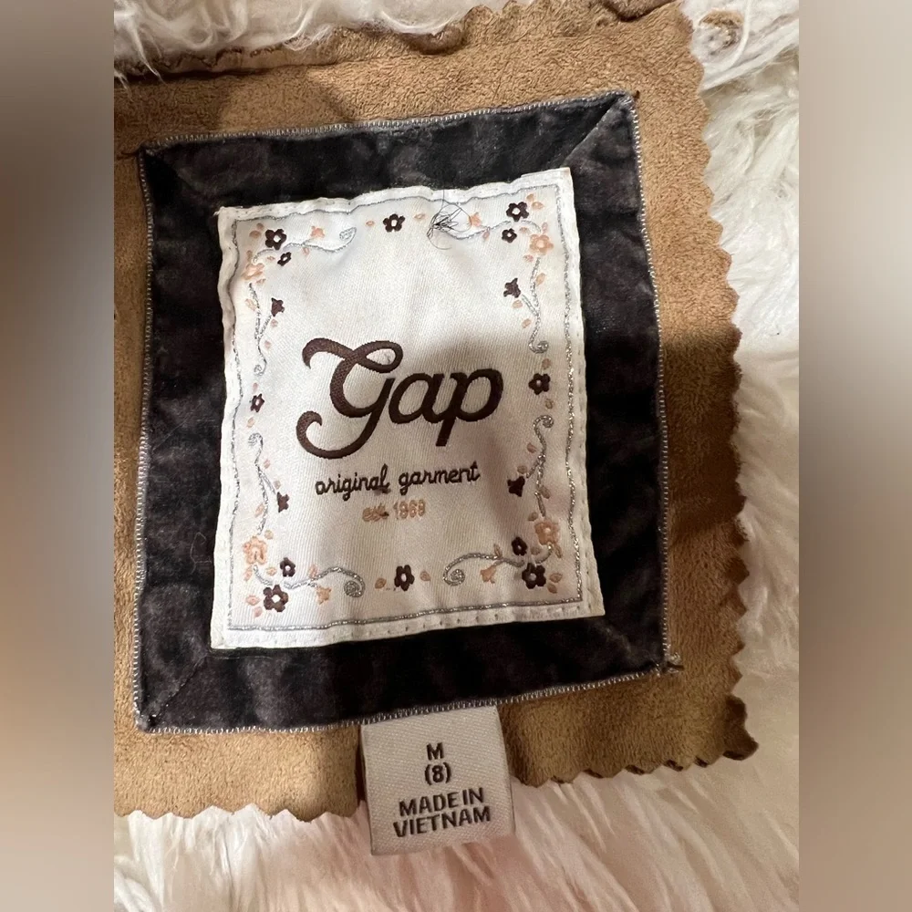 GAP Girls sheep skin like Brown coat with fur Lining Medium /8